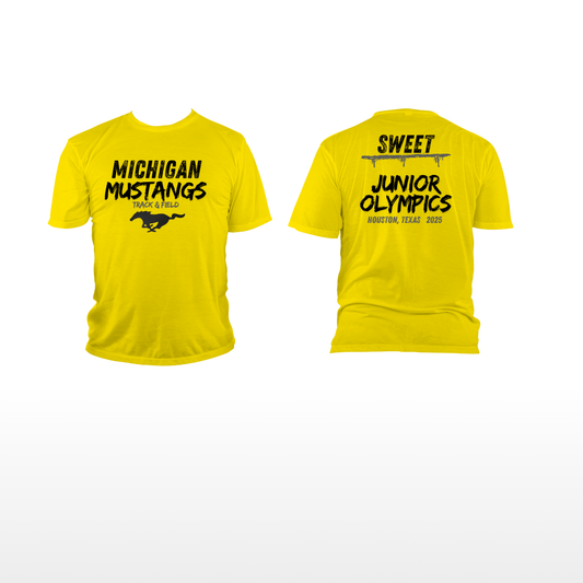 Yellow Performance Polyester T-Shirt (J/O) - Name Included